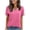 Pink, variant on Aboser Short Sleeve Shirts for Women Y2K Tops Trendy Scoop Neck Basic Tees Slim Fitted Casual Tshirts Summer Going Out Top 2026