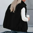 thumbnail image 5 of FAIWAD Womens Fleece Vest Warm Winter Sleeveless Fuzzy Jackets Casual Zip Up Lightweight Outerwear with Pockets, 5 of 8