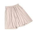 thumbnail image 6 of Binmer Women’s Drawstring Elastic Waist Casual Loungewear Shorts, Womens and Women's Khaki,Size M-3XL, 6 of 7