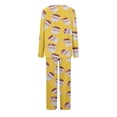 thumbnail image 4 of Censtreet V-neck Long Sleeved Pajamas Set for Women,Printed Casual Sleepwear,2 Piece Christmas Snug-Fit Loungewear, 4 of 5