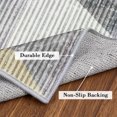 thumbnail image 2 of Hasoo 8'x 10' Large Geometric Area Rug Washable Modern Living Room Rug Non-Slip Stain Resistant Triangle Trellis Floor Carpet for Laundry Room, Grey/Yellow, 2 of 6