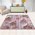 thumbnail image 2 of Yayeee Area Rugs for Living Room 6.7'x4.8' Non Slip Washable Bedroom Floor Carpet, Pink Gingerbread Houses, 2 of 5