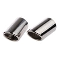 thumbnail image 1 of 2x Stainless Steel Resonated Slant Cut Exhaust Tips for 2009-2015 A4 (), 1 of 6