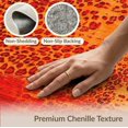 thumbnail image 6 of ODIKA 4'x6' Red Orange Cheetah Leopard Abstract Washable Area Rug Painterly Wild Markings Brushed Splatter Modern Spotted Art Pet Friendly, Non-Shedding for Bedroom, Reading Nook, 6 of 7