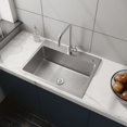 thumbnail image 1 of 24" Stainless Steel Kitchen Sink - Single Bowl Undermount Sink with Faucet Hose and Drain Assembly, 1 of 5