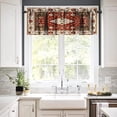 thumbnail image 4 of Ethnic Curtain Valance Rustic Boho Floral Branches Abstract Geometric Curtain Valance Living Room Bedroom Kitchen Home Decor 54"x18", 4 of 5