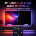 thumbnail image 4 of UDH LED Lights for TV with Screen Sync 3 way Sensor, 14.76Ft Cuttable Rgb SLED Strip for 55-65 inch TVs and PC Monitors, App Control,Color Changing Ambient Light for Gaming,Music,Movies, 4 of 11