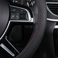 thumbnail image 3 of FH Group Ultra Comfort Leatherette Flexible Steering Wheel Cover Brown FH2020-BROWN, 3 of 4