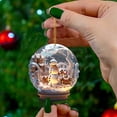 thumbnail image 1 of Christmas Snowman Globe Ornament Unique Festive Hanging Decoration for Holiday Tree, 1 of 4