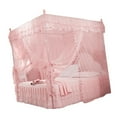 thumbnail image 3 of Mosquito Netting,Luxury Princess 3 Side Mosquito Net Bed Canopy Top of the Line, 3 of 8