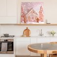 thumbnail image 6 of Christmas Wall Art Painting on Canvas, Pink Xmas Farmhouse Snowflake Tree Canvas Art Home Prints Wall Art Framed Modern Artwork for Living Room Bedroom Wall Decor 8x8in, 6 of 9