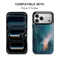 thumbnail image 5 of Wallet Case For Apple iPhone Air / 17 Pro / 17 Pro Max Series with Card Holder, PU Leather Kickstand Card Slots Screen Protector Included For iPhone 17 Series, Minimalist Abstract, 5 of 6