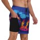 thumbnail image 2 of Fotbe Beach with Palm Trees Traje de Baño para Hombre – Shorts de Natación de Secado Rápido con Forro y Bolsillos-X-Large, 2 of 6