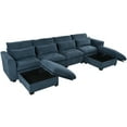thumbnail image 5 of Harper & Bright Designs Modern Modular Corner Sofa Sectional with 2 Storage Ottomans, Free Combination L-Shaped Couch Set for Living Room, Blue, 5 of 17