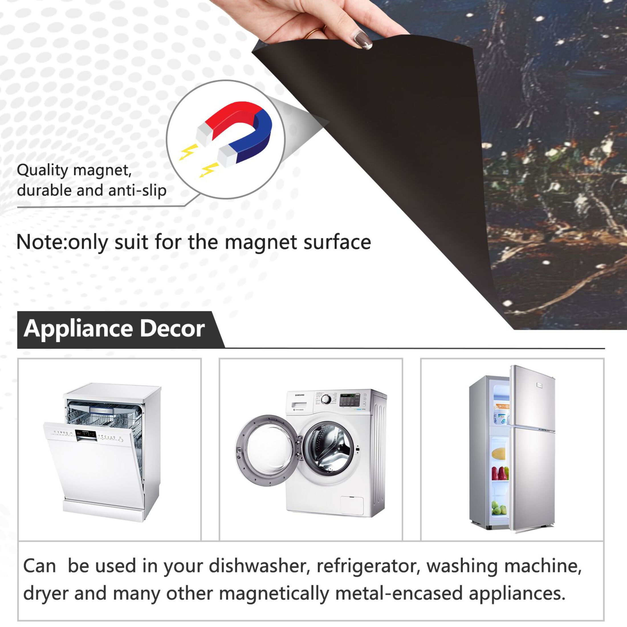 Dishwasher Magnetic Sticker 23x26 Inch Refrigerator Magnetic Sticker Washing Machine Magnetic Sticker Kitchen Panel Magnetic Sticker Home Decor The Cabin in The Forest