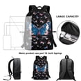 thumbnail image 6 of Uourmeti Colorful Butterfly Pattern School Travel Bag, Practical Backpack 17 Inch Spacious Interior School Backpack for Hiking Daily Use, 6 of 6