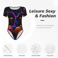 thumbnail image 4 of Goofa Five Nights At Freddy'S Printed Women Rash Guard Short Sleeve,Tummy control Swimsuit Surfing Swimsuit Bathing Suit One Piece Swimsuit UPF 50-Medium, 4 of 7