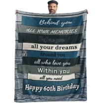 60th Birthday Gift Ideas Blanket, Happy 60th Birthday Gifts for Men Women, 60 Year Old Gifts for Women, 1962 Birthday Gifts for Men, 60 Birthday Gifts for Dad Mom, Birthday Blanket for Women 60"×50"
