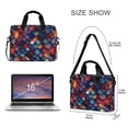thumbnail image 3 of FORMRS 16" Laptop Bag Carrying Sleeve Case with Handle Travel Shoulder Briefcase, Purple Dragon Scales Pattern, 3 of 8