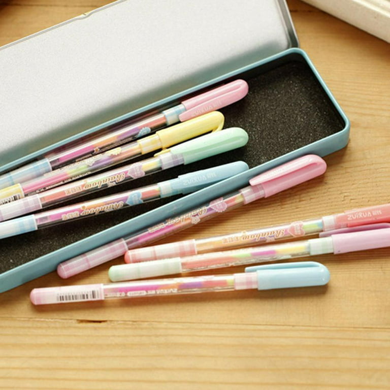 5Pcs White Colored Gel Pens 0.8mm White Ink Marker Ballpen School  Stationary Office Supplies