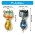 thumbnail image 3 of 5Pcs/8Pcs Glass Cats Pendants for Bracelets and Phone Case Decoration Jewelry Findings Mixed Color Accessories, 3 of 8