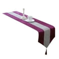 thumbnail image 5 of NUZYZ 180cm Striped Tablecloth Dining Table Runner Cover Tassel Holiday Meal Decor Gray, 5 of 5