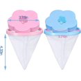 thumbnail image 2 of 4 Pieces Of Plum Blossom Washing Machine Hair Filter Cleaning Net Bag Floating Pet Plush Net Remover, 2 of 4