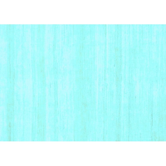 Ahgly Company Indoor Rectangle Solid Light Blue Modern Area Rugs, 7' x 10'