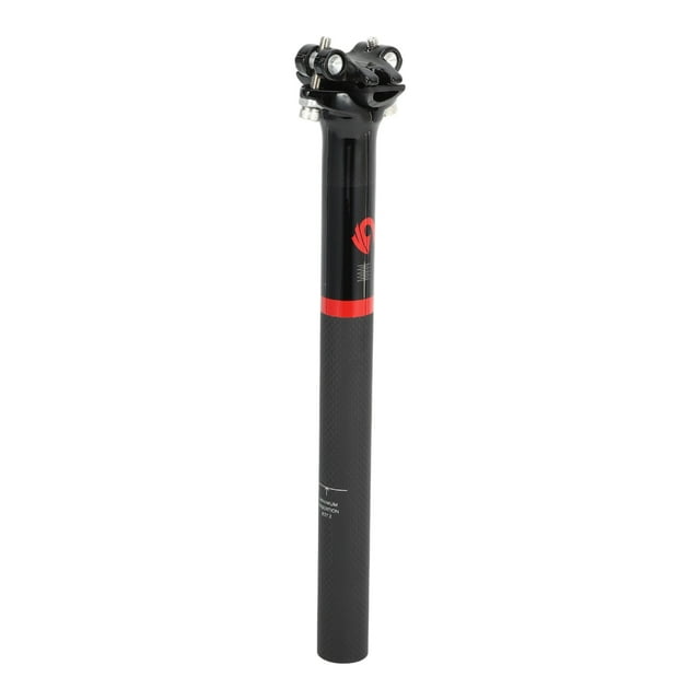 Publicaciones de asiento de bicicleta Unique Bargains con ajuste de altura y ángulo, poste de sillín de bicicleta, tubo de asiento negro mate, negro brillante, rojo, 1 Pc 27.2x300mm fibra de carbono