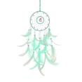 thumbnail image 1 of Green Atrapasueños para colgar en la pared, red tejida, atrapasueños, borlas de plumas hechas a mano, 1 of 5