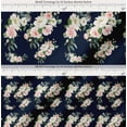 thumbnail image 2 of Soimoi Blue Cotton Poplin Fabric Leaves & Ranunculus Floral Print Fabric by Yard 58 Inch Wide, 2 of 7