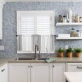 thumbnail image 3 of Boho Geometric Window Tier Curtains 36 Inch Length, Abstract Vintage Rustic Stripes Rod Pocket Window Treatment Kitchen Drapes for Bedroom, Cafe, Living Room, 2 Panels, 27.5 W x 36 L, 3 of 5