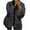 Gray, variant on Herrnalise Jackets For Women Plus Size Winter Warm Loose Stand Collar Hair Plush Jacket Coat Shackets For Women 2024 fall White,XL