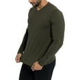 thumbnail image 4 of X RAY JEANS Mens Long Sleeve V-Neck T-Shirt, Army Green, S, 4 of 9