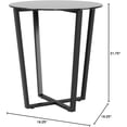 thumbnail image 3 of Mango Steam Round Metro Glass End Table/Side Table/for Living Room & Dining Room - Black Top/Black Base, 3 of 14