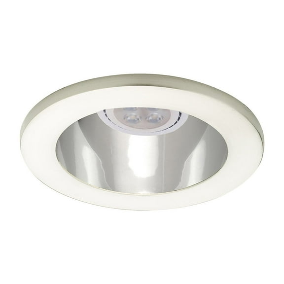WAC Lighting 4" LED Round Adjustable Open Aluminum Reflector Trim in Nickel