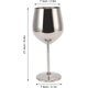 thumbnail image 2 of Copas De Vino De Acero Inoxidable Copa De Vino De Metal con Base Ancha Y Grande para Fiestas Banquete De Bodas Eventos (Silver), 2 of 4