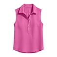 thumbnail image 4 of Noric Women's Cotton Linen Tank Tops Collared Button Up Casual Summer Loose Fit Sleeveless Tops, 4 of 8