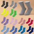 thumbnail image 3 of Lindbes 1pair Solid Color Mid-Calf Socks Suitable For Everyday Wear, 3 of 7