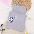 thumbnail image 2 of XUELUO Baby Boys Athletic Shirts Summer Cute Cartoon Print Crew Neck Sleeveless Vest Tank Tops Comfortable Tshirts Streetwear,Gray,12-18 Months, 2 of 4