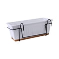 thumbnail image 4 of harayaa Balcony Planter with Storage Compartment, Rectangular, Decorative Flower Pot for White, 4 of 8