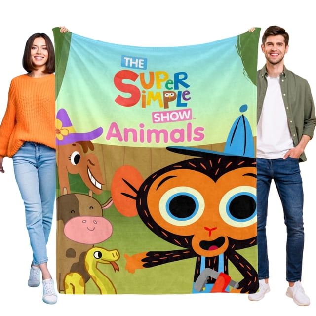 Super Simple Songs anti-pilling, suave, ligera, esponjosa y acogedora de lujo para hogar y cocina – Perfecta para niños y adultos,100X80cm