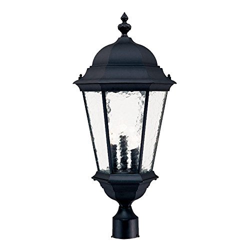 Acclaim 5527BK Telfair Collection 3-Light Post Mount Outdoor Light Fixture, Matte Black