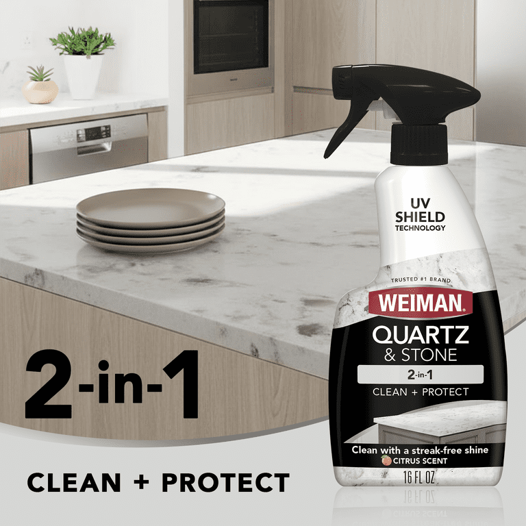Weiman 2-in-1 Quartz & Stone Countertop Cleaner, 16 fl oz photo 3