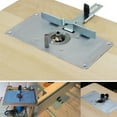 thumbnail image 2 of Aluminum Router Table Insert Plate with 4 Rings and Screws for Woodworking Benches Router Table, 2 of 8