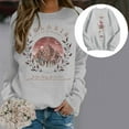 thumbnail image 2 of Oversized Sweatshirt for Women Graphic Printed Crew Neck Pullover Long Sleeve Fall Fashion 2025 Sweaters Winter Clothes, 2 of 4