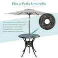 thumbnail image 4 of MEETWARM 3-Piece Outdoor Patio Dining Set, All-Weather Cast Aluminum Patio Conversation Set for Backyard Garden Deck with 2 Cushions Swivel Rocker Chairs and 31" Round Table, 2.2" Umbrella Hole, 4 of 7