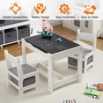 thumbnail image 2 of Danolapsi 4 in 1 Kids Table And 2 Chair Set Children Detachable Tabletop Table Toddler Desk With Storage Drawer Reversible Blackboard For Activity Play Art Read Craft Classroom Home Nursery Playroom, 2 of 7