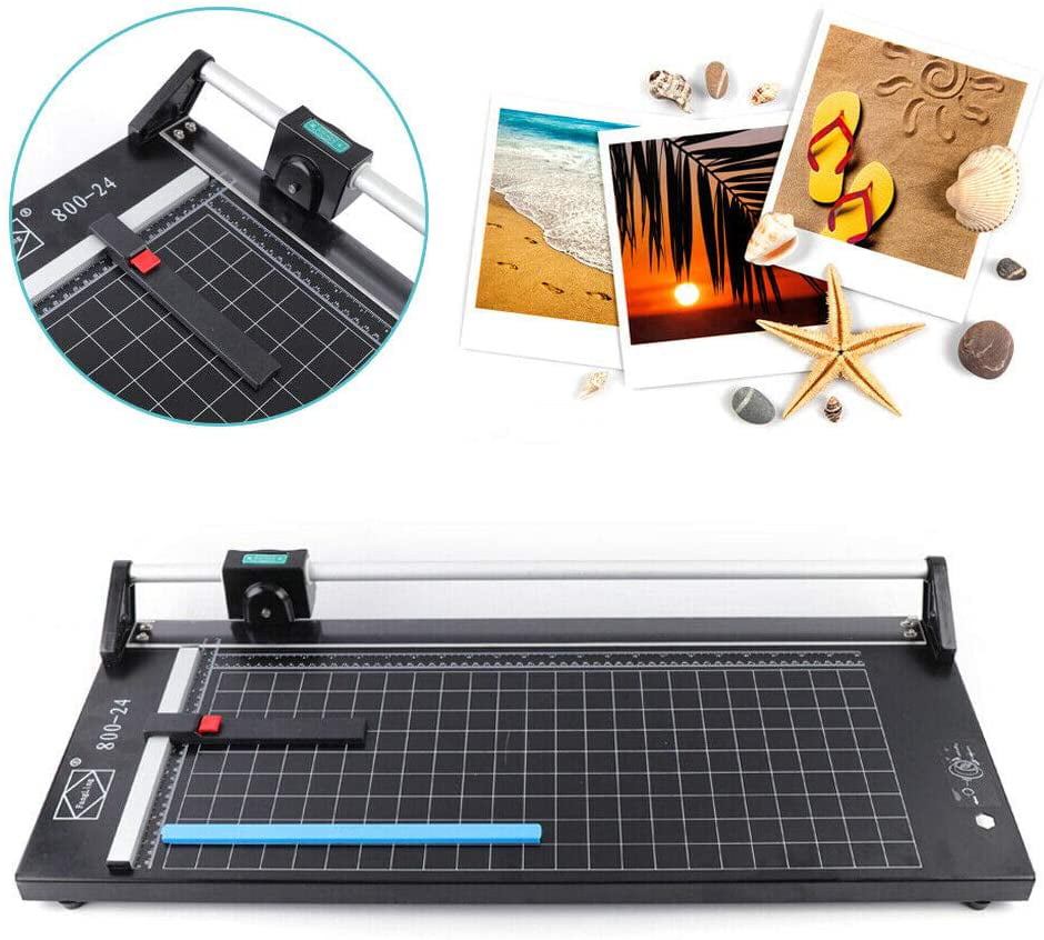 24 Inch Manual Precision Rotary Paper Trimmer Sharp Photo Paper Cutter USA 