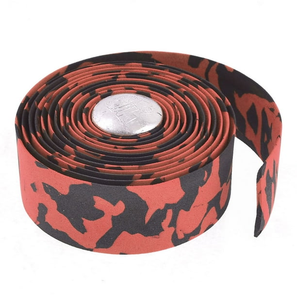 39.4" x 1.1" Pink Black Bike Handlebar Tape Wrapper w Bar Plug